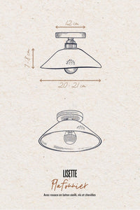 LISETTE - Terre cuite blanche - Suspension