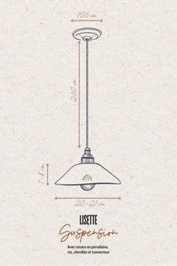 LISETTE - Terre cuite rouge - Suspension