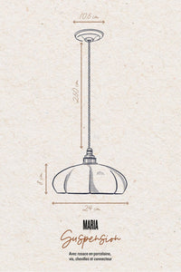 Constellation Maria porcelaine biscuit - 2 luminaires