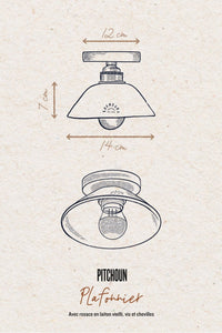 PITCHOUN - Grès flammé fauve - Suspension